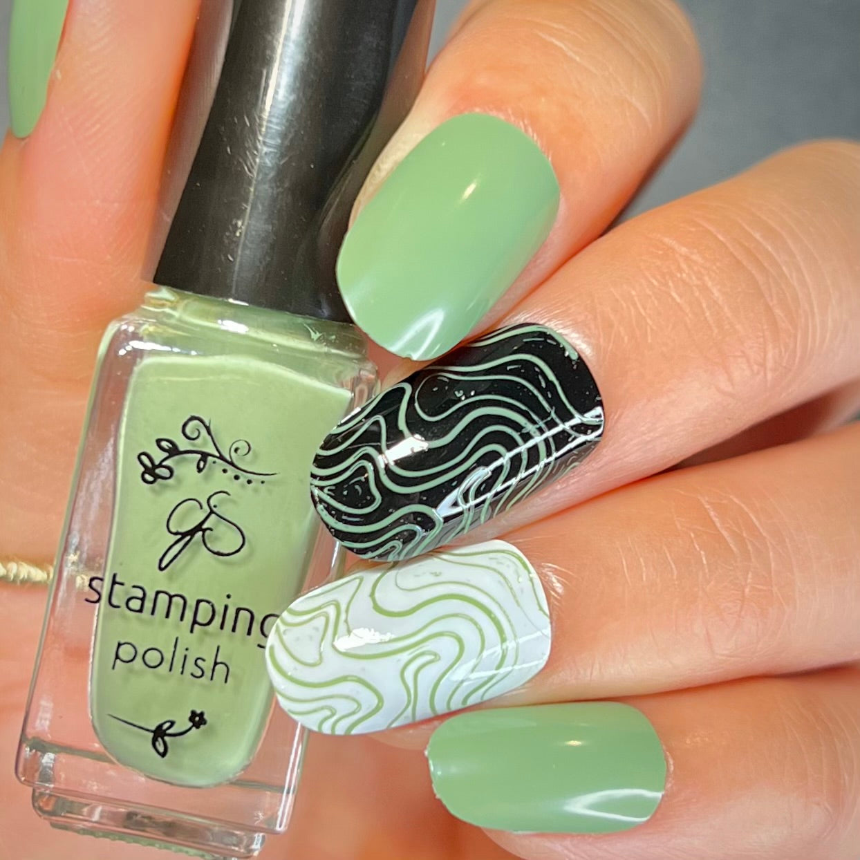 #215 Hazy Sage - Nail Stamping Color (5 Free Formula)