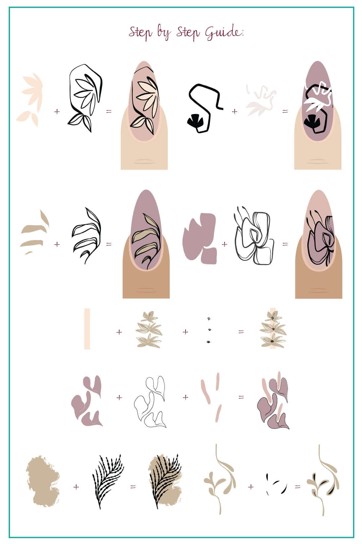 Modern Muse (CJS-329) Steel Nail Art Layered Stamping Plate