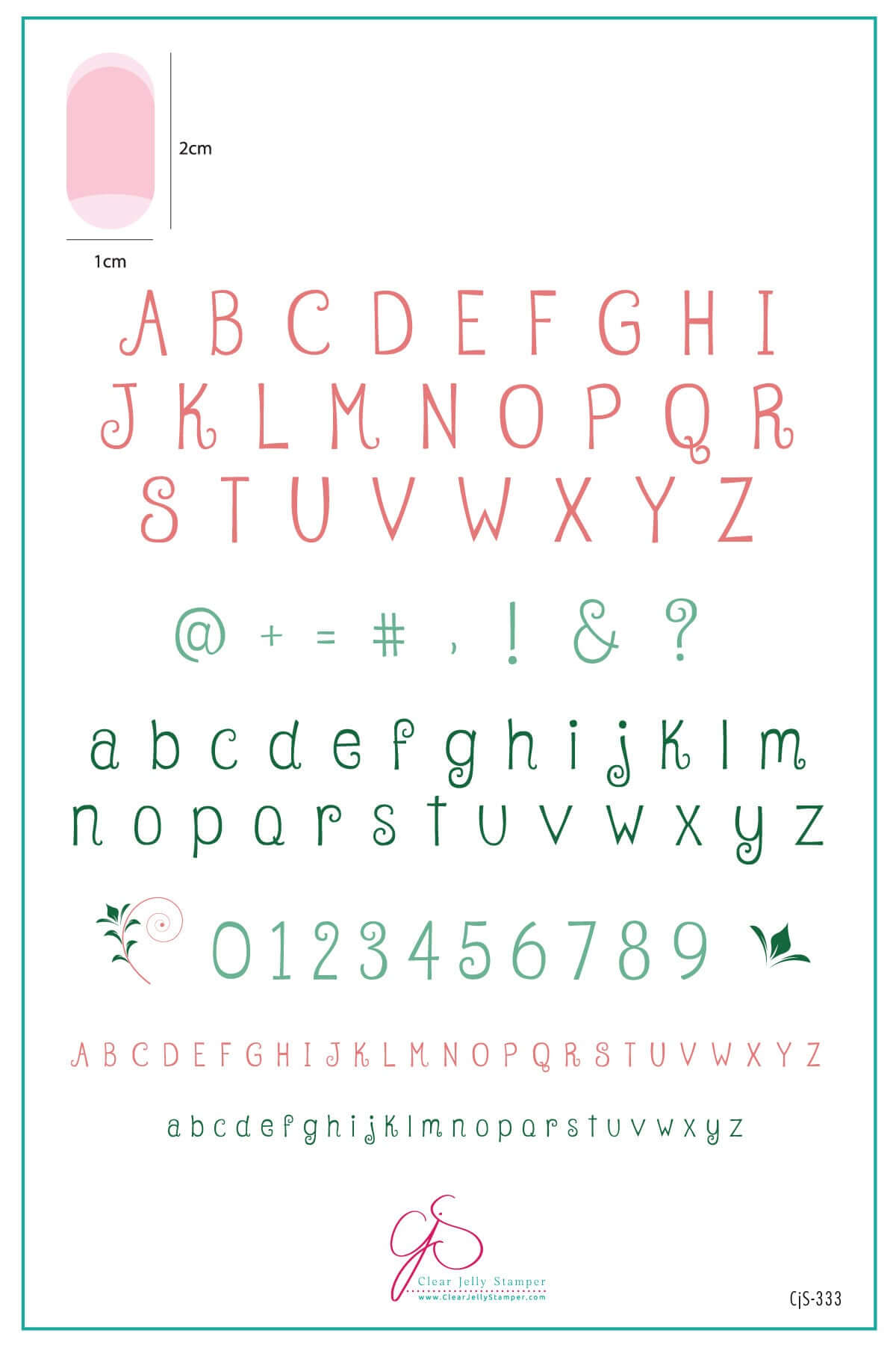 Alphabet - Jungle Boogie (CJS-333) Steel Nail Art Layered Stamping Plate