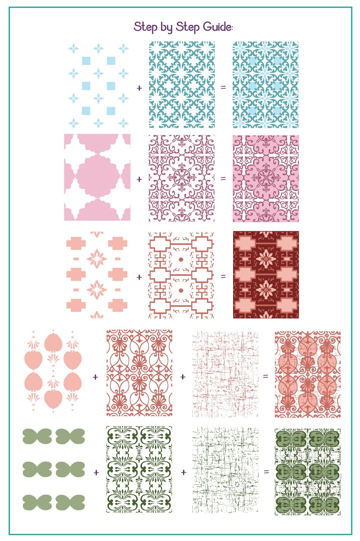 Full Nail Fab - Blissful Baroque (CJS-338) Steel Nail Art Layered Stamping Plate