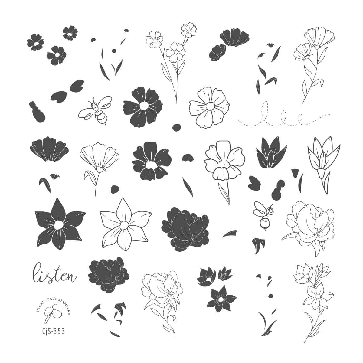 Take Your Pick (CjS-353) Steel Nail Art Layered Stamping Plate