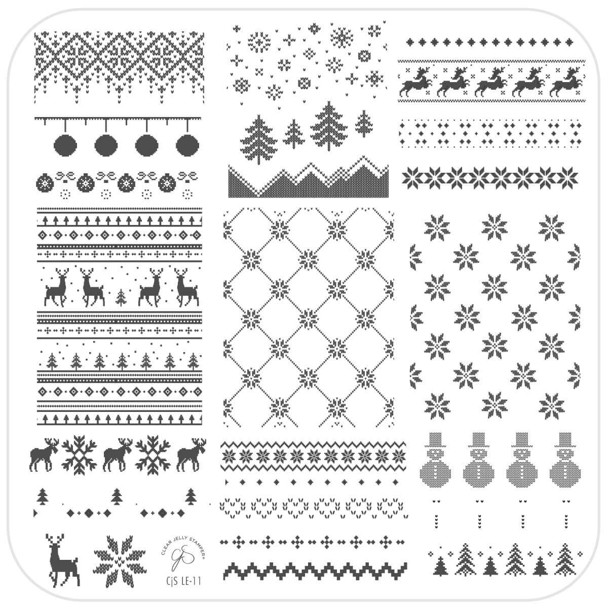 Reindeer Sweater (CjSLE-11) Steel Nail Art Layered Stamping Plate