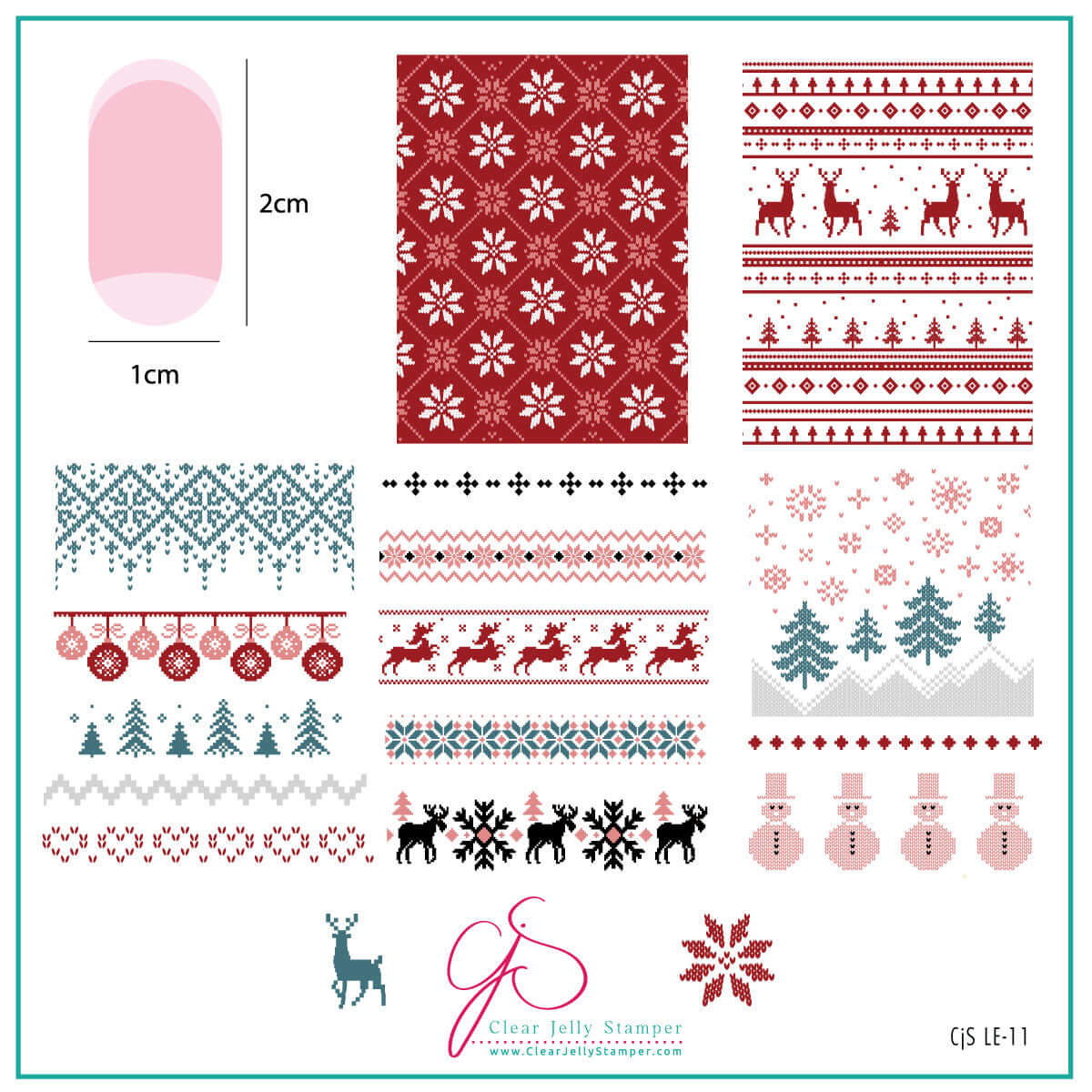 Reindeer Sweater (CjSLE-11) Steel Nail Art Layered Stamping Plate