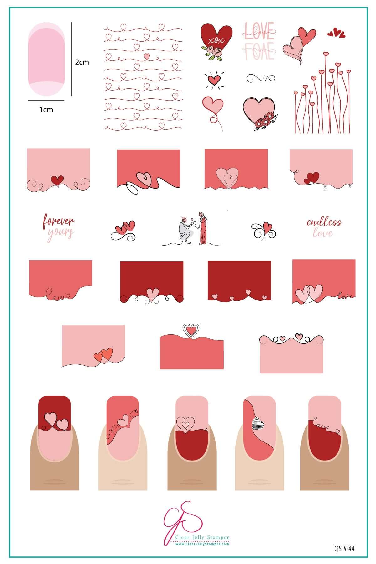 Forever Yours (CjSV-44) Steel Nail Art Stamping Plate