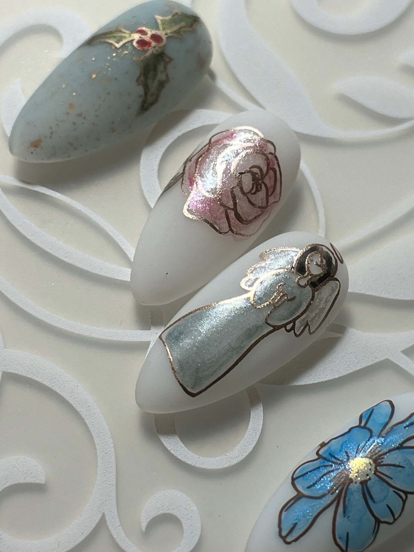 Coloring Book - Floral (CJS-332) Steel Nail Art Layered Stamping Plate