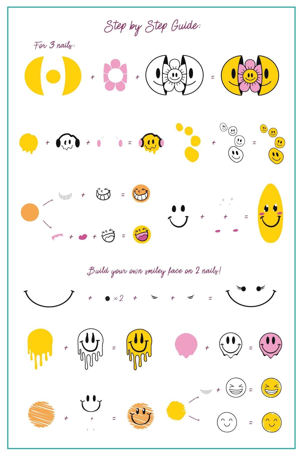 Smile (CjS-325) Steel Nail Art Layered Stamping Plate