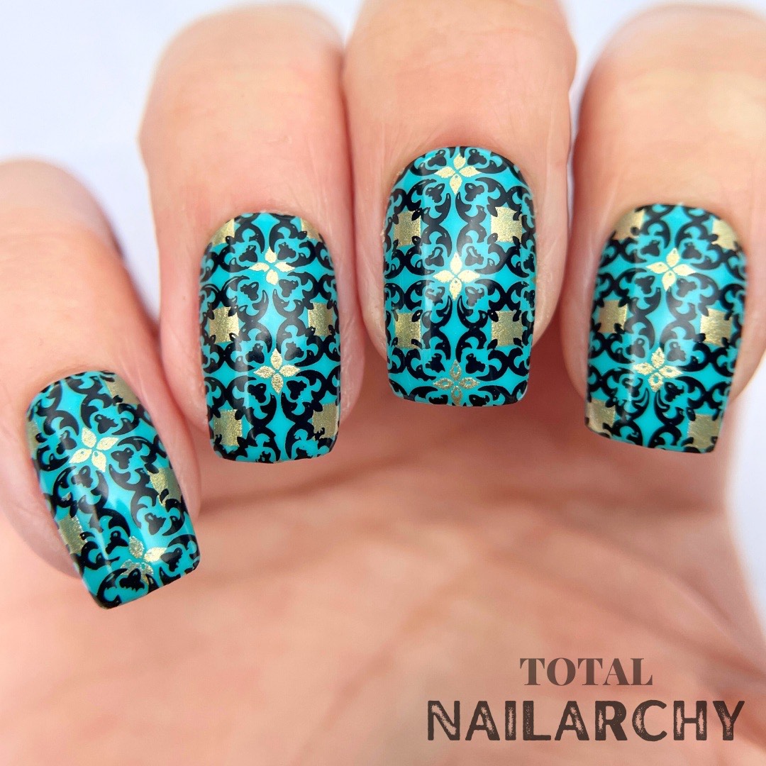 Full Nail Fab - Blissful Baroque (CJS-338) Steel Nail Art Layered Stamping Plate