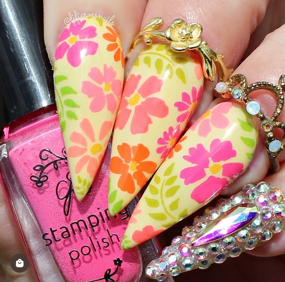 Beautiful Blossom (CjS-346) Steel Nail Art Layered Stamping Plate