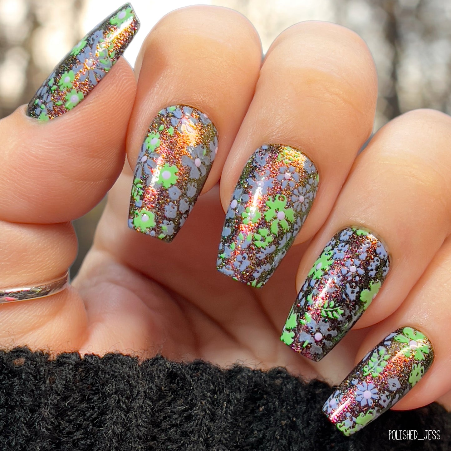 Beautiful Blossom (CjS-346) Steel Nail Art Layered Stamping Plate
