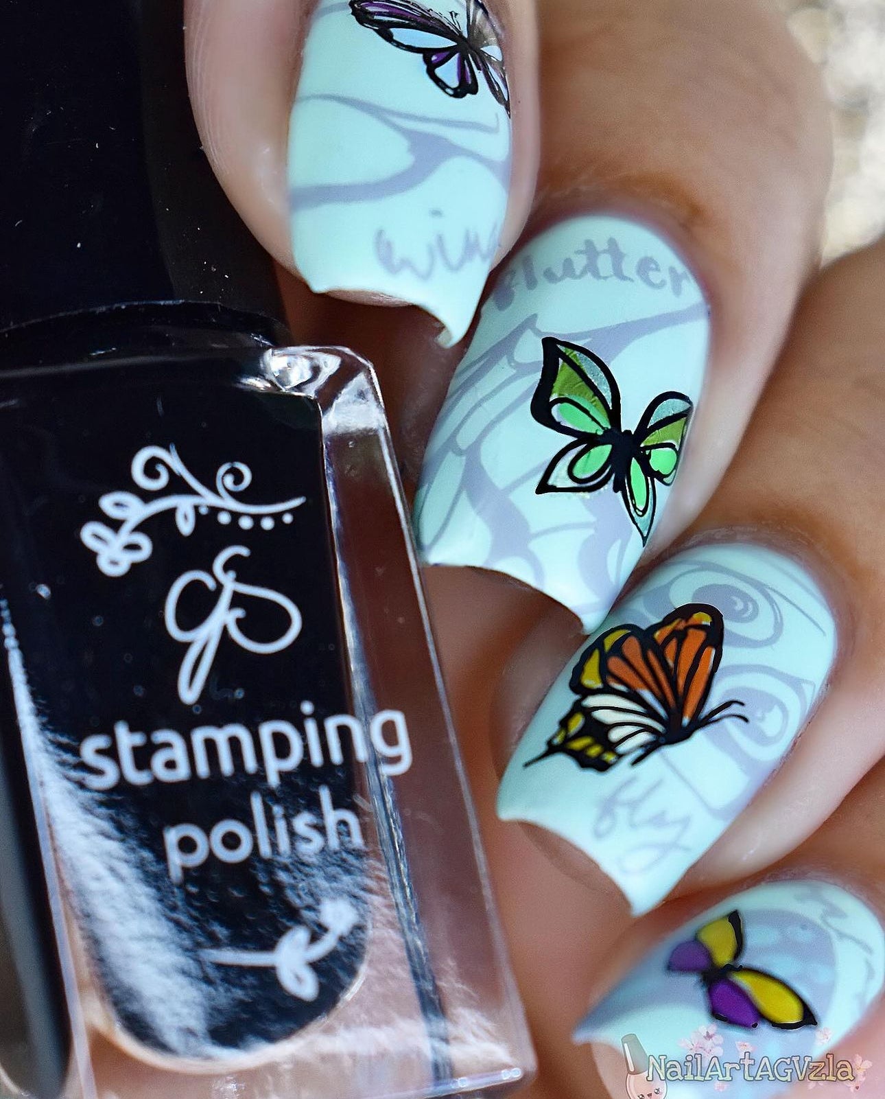 Wing It - Butterfly(CjS-348) Steel Nail Art Layered Stamping Plate