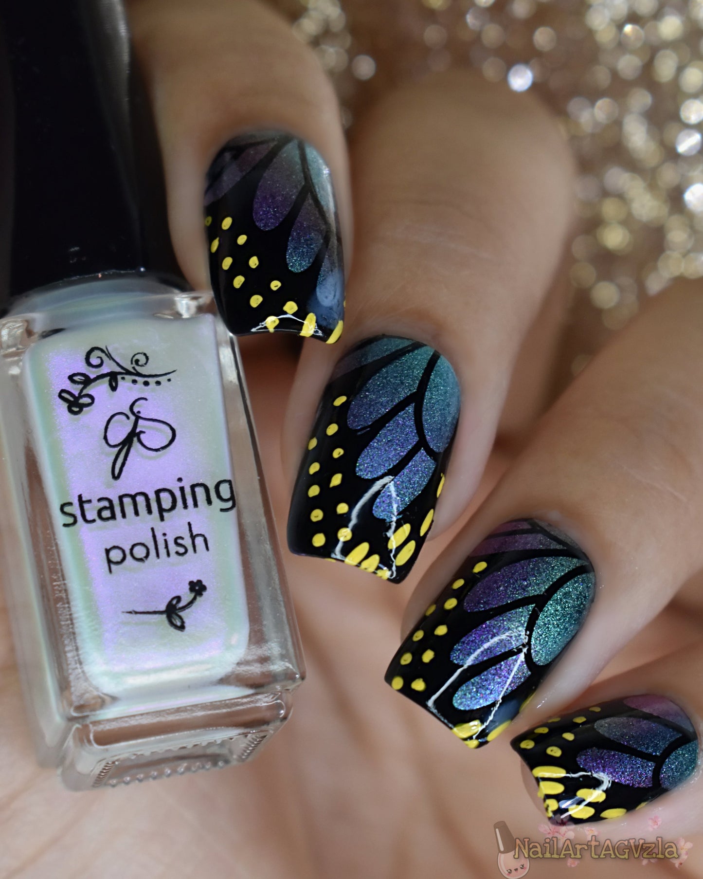 Wing It - Butterfly(CjS-348) Steel Nail Art Layered Stamping Plate