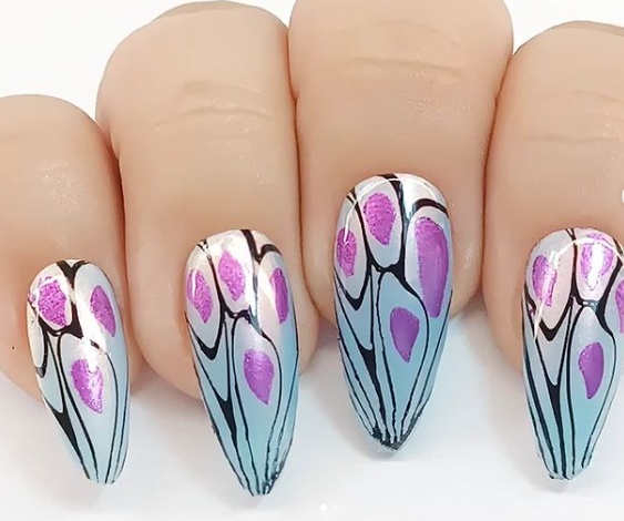 Wing It - Butterfly(CjS-348) Steel Nail Art Layered Stamping Plate