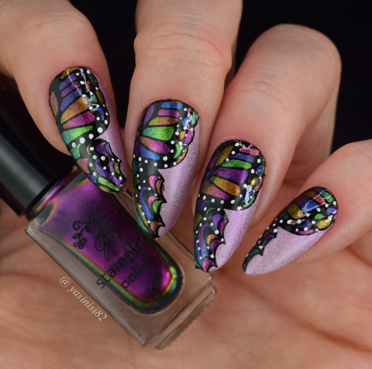 Wing It - Butterfly(CjS-348) Steel Nail Art Layered Stamping Plate