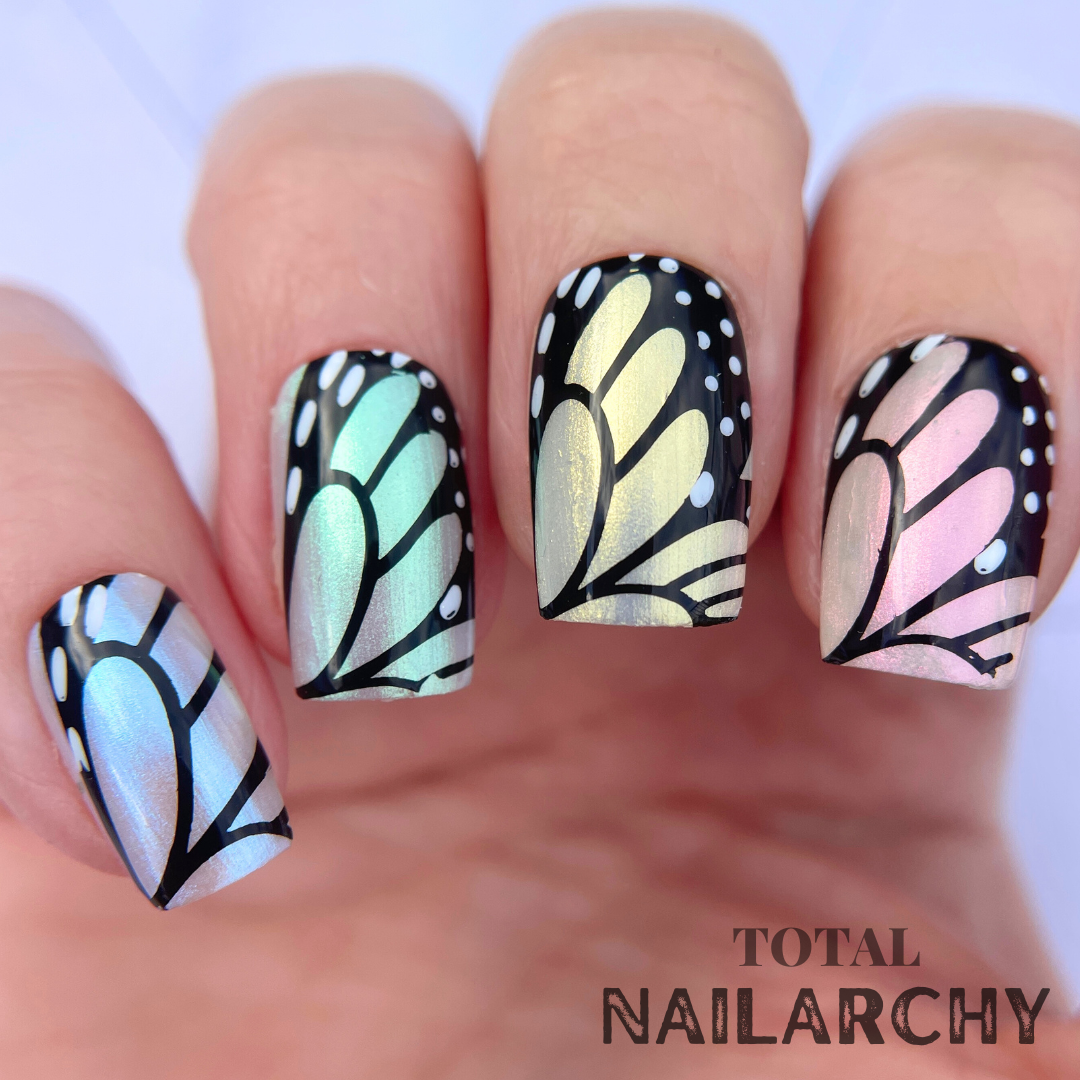 Wing It - Butterfly(CjS-348) Steel Nail Art Layered Stamping Plate