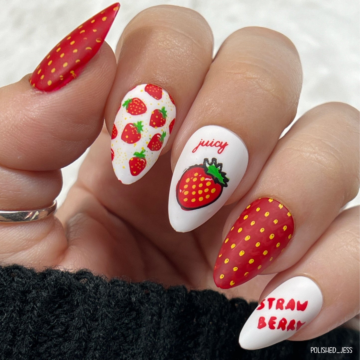 Straw-berry Sweet (CjS-350) Steel Nail Art Layered Stamping Plate
