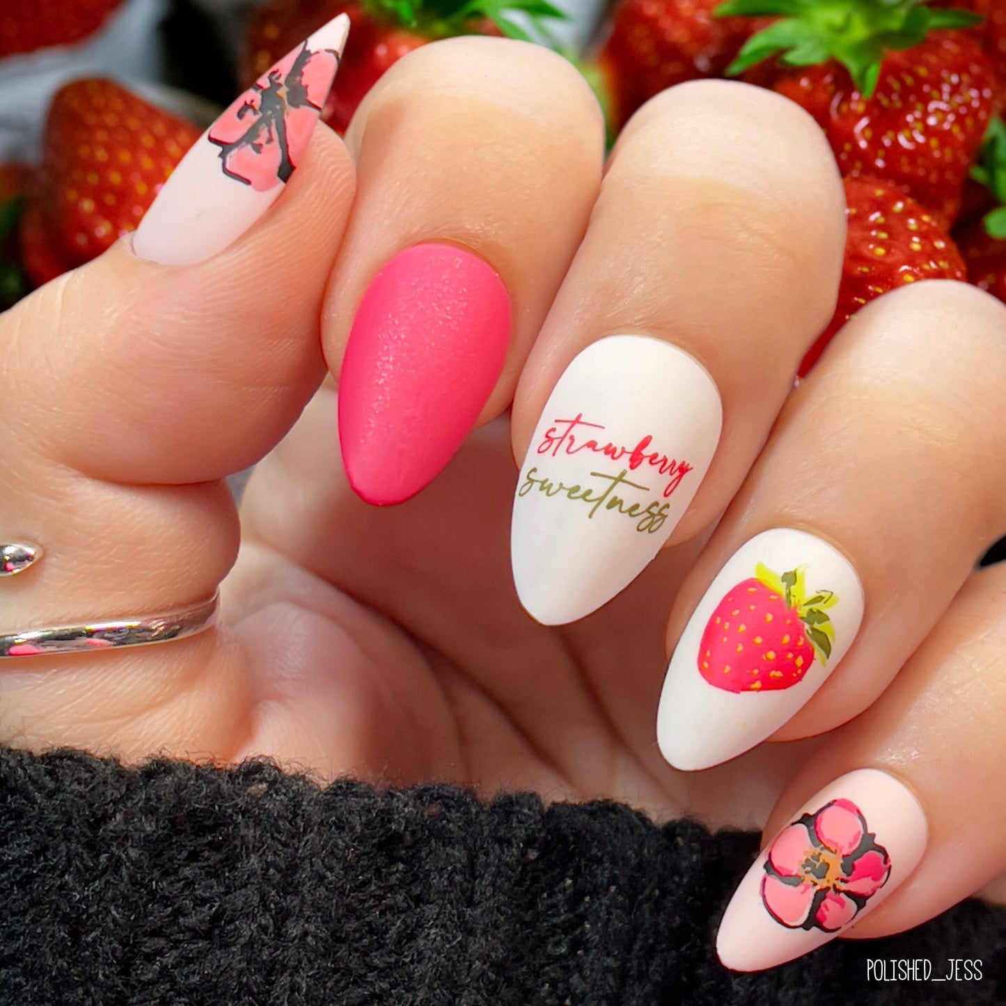 Strawberry Sweetness (CjS-351) Steel Nail Art Layered Stamping Plate