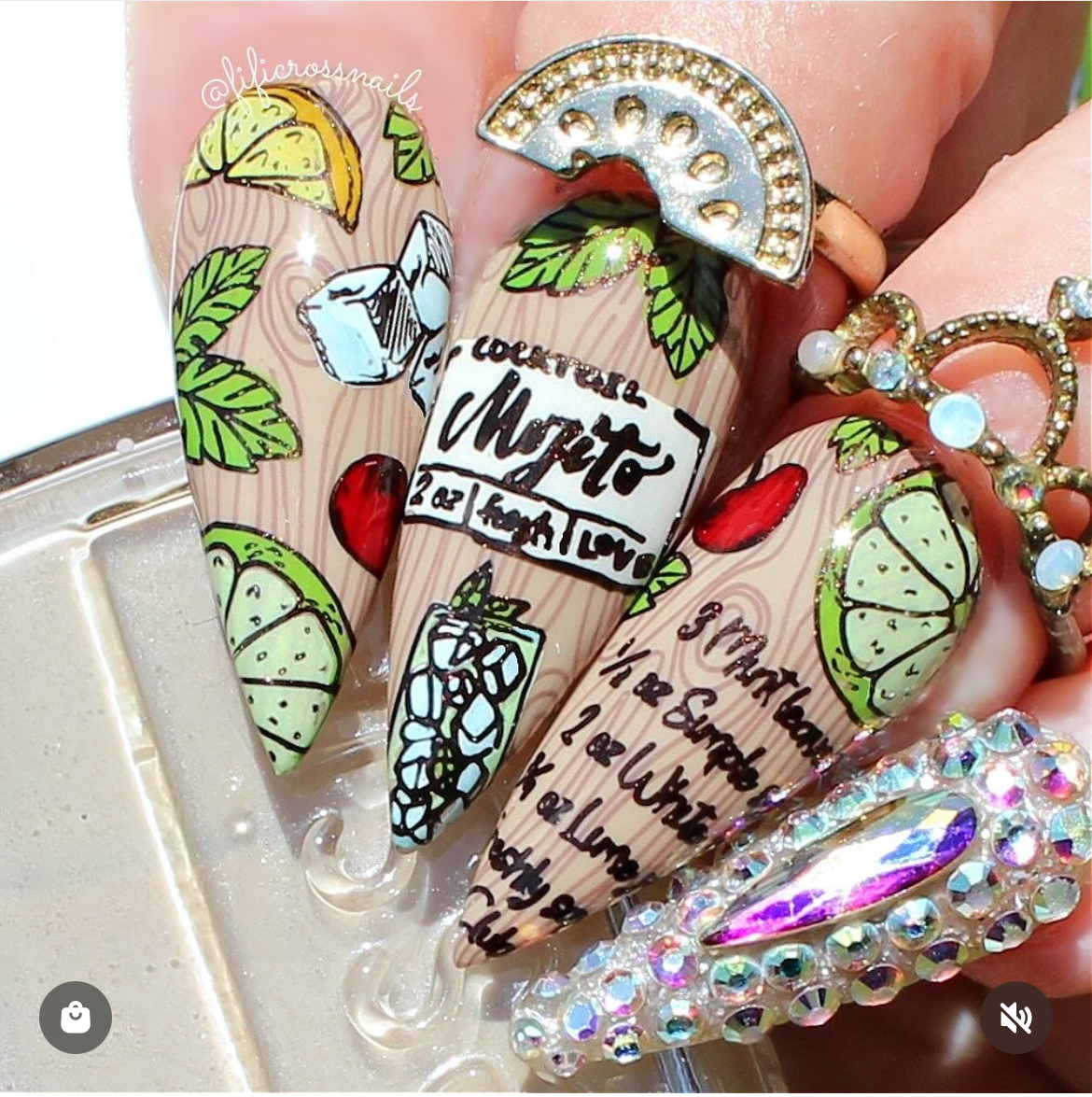 Happy Hour (CjS-367) Steel Nail Art Layered Stamping Plate