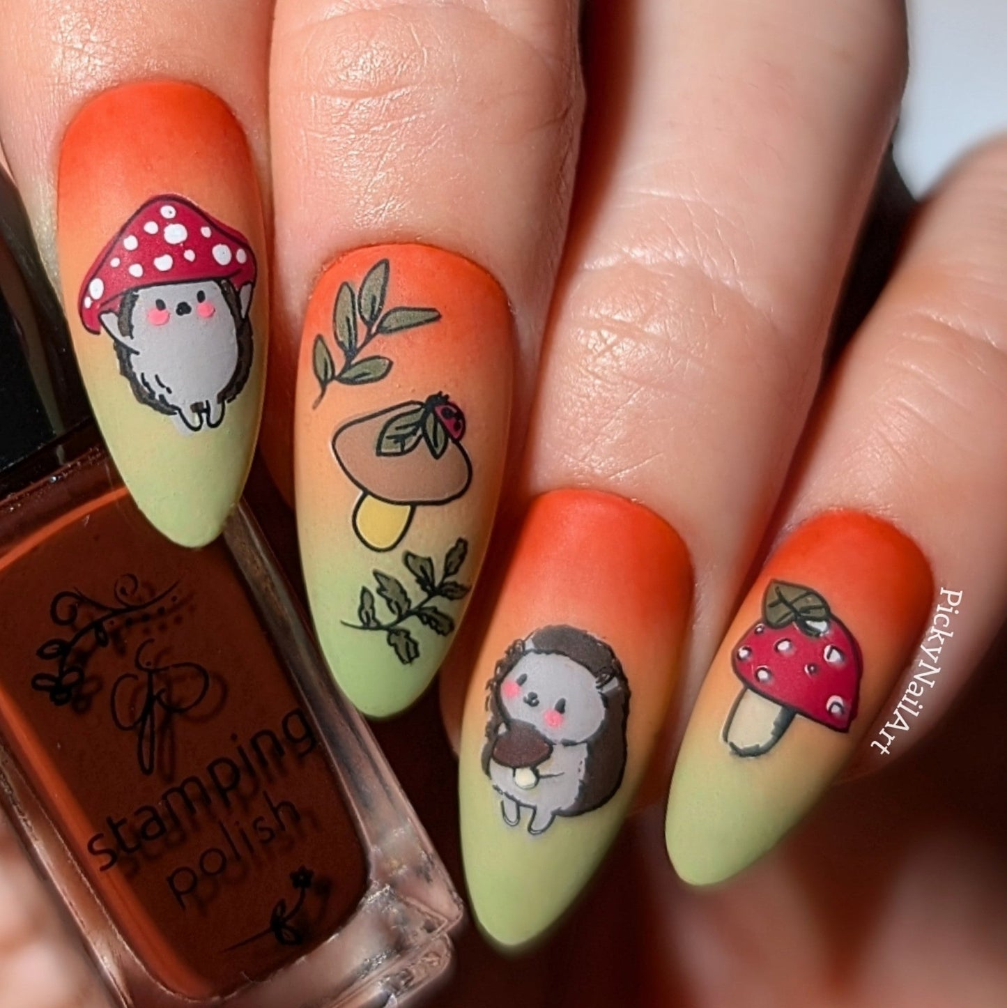 Mushroom Forest (CjS-369) Steel Nail Art Layered Stamping Plate