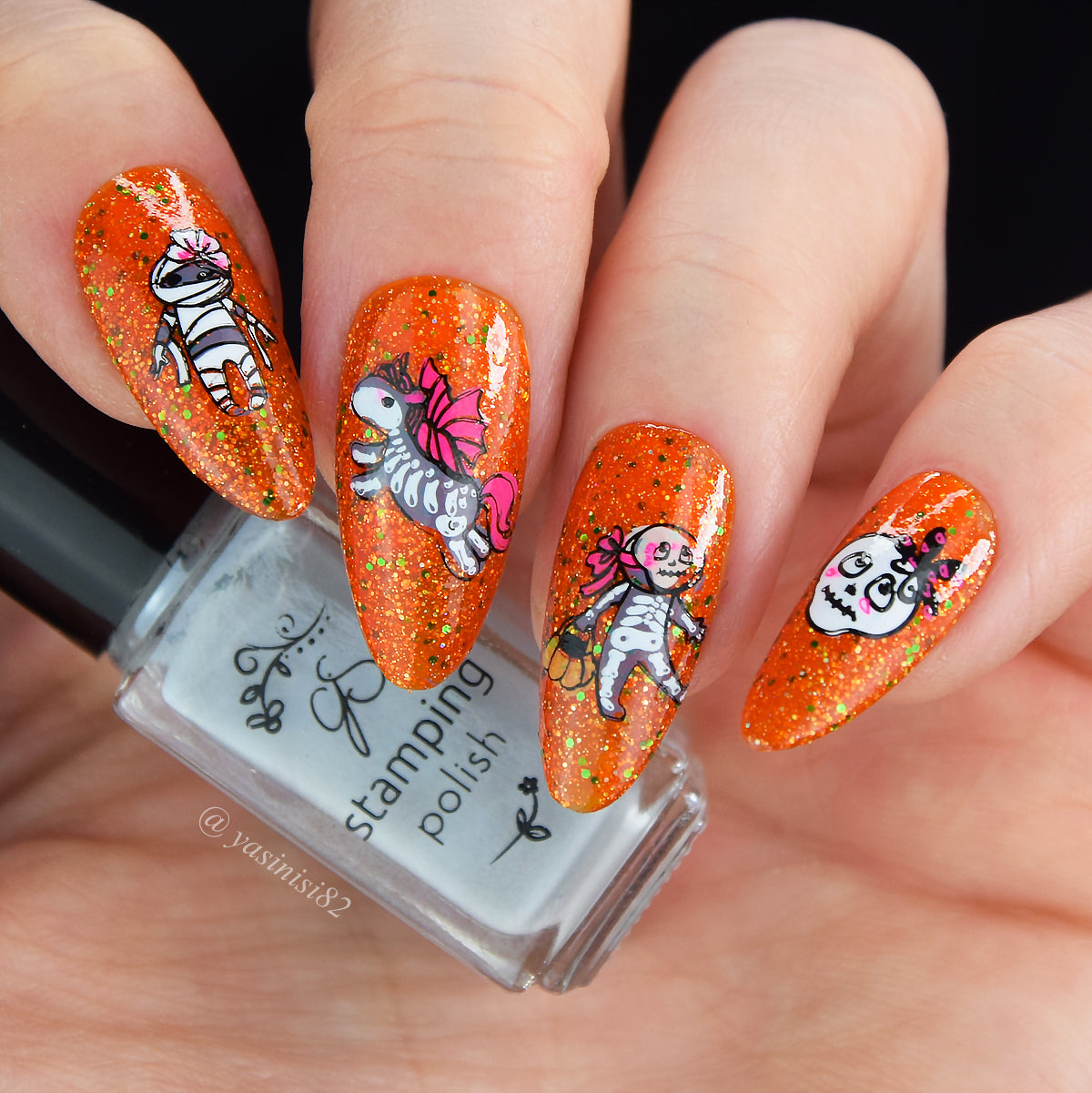 Ghoulish Giggles (CjSH-121) Steel Nail Art Layered Stamping Plate