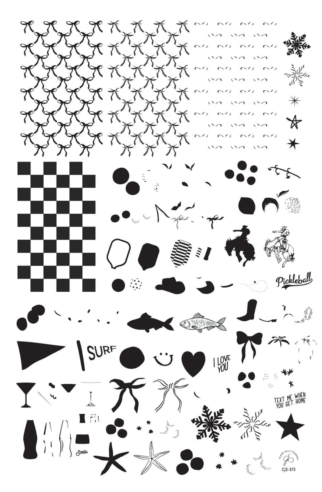 Text Me When You Get Home (CjS-373) Steel Nail Art Layered Stamping Plate