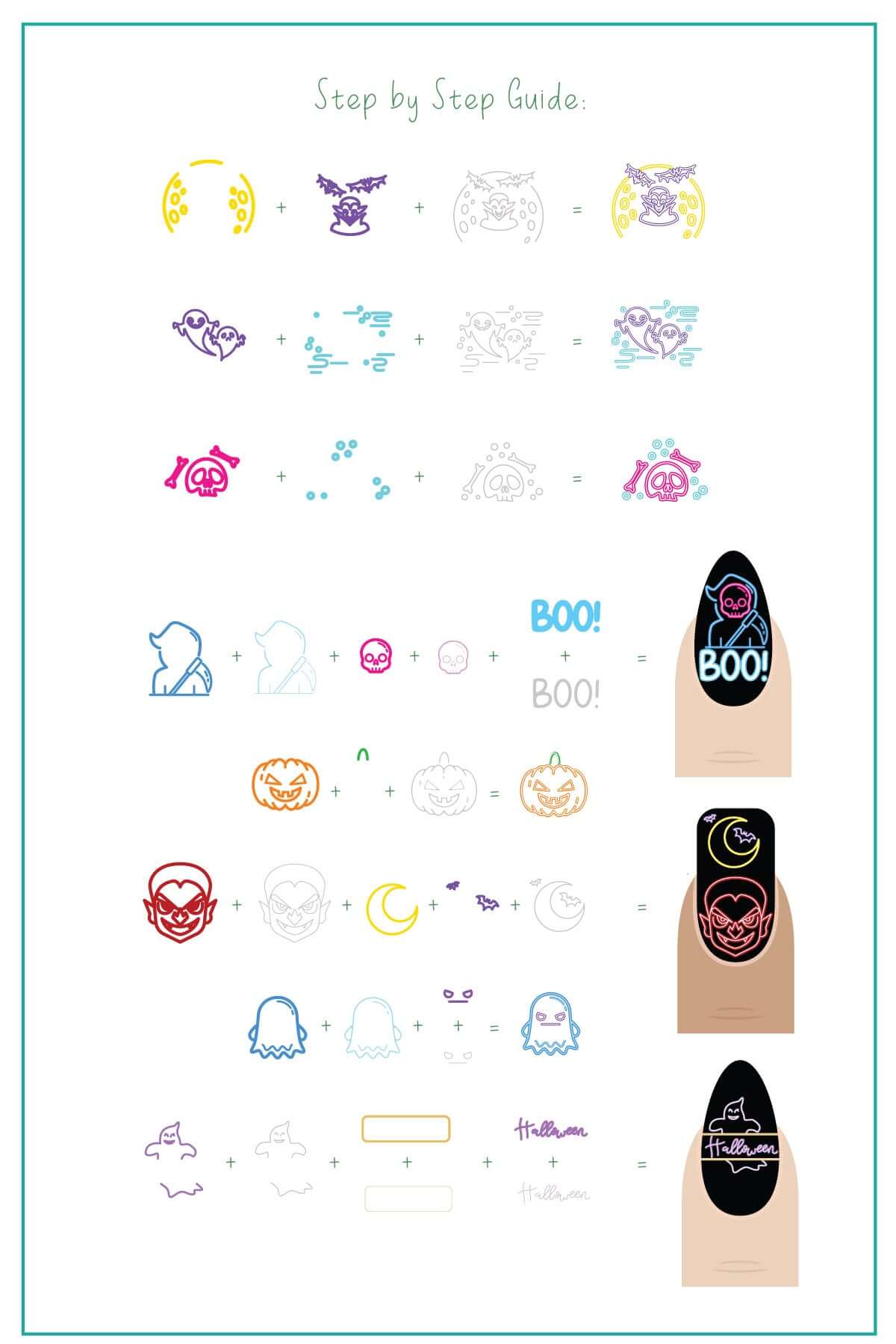 Neon Nightmares (CjSH-117) Steel Nail Art Layered Stamping Plate