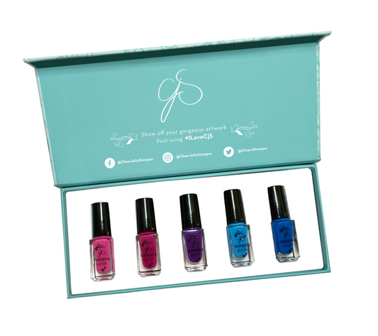 Stamping Polish Kit - Frozen Raspberry (5 Colors)