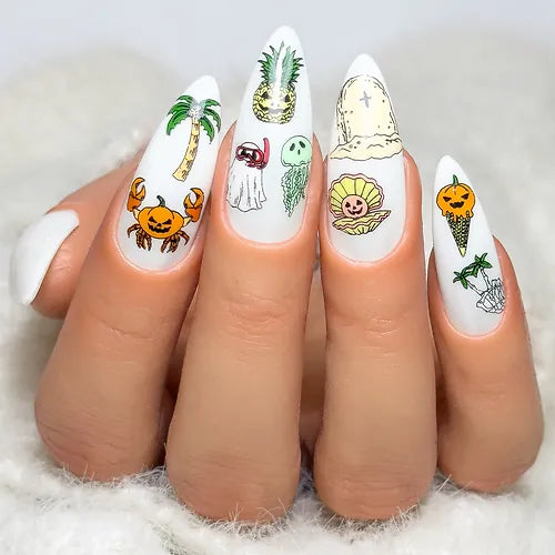 Haunted Beach (BS-02) Steel Nail Art Stamping Plate
