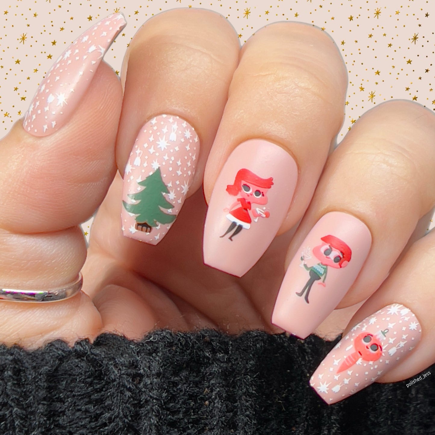 Christmas "Future" (CjSC-77) Steel Nail Art Layered Stamping Plate