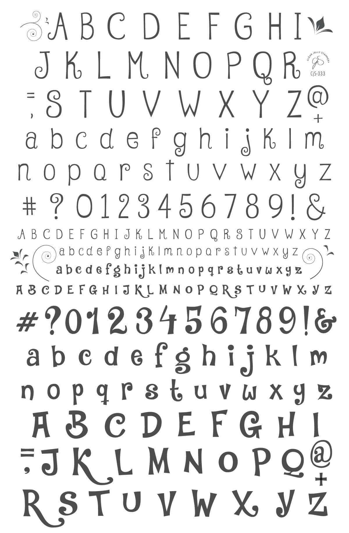Alphabet - Jungle Boogie (CJS-333) Steel Nail Art Layered Stamping Plate
