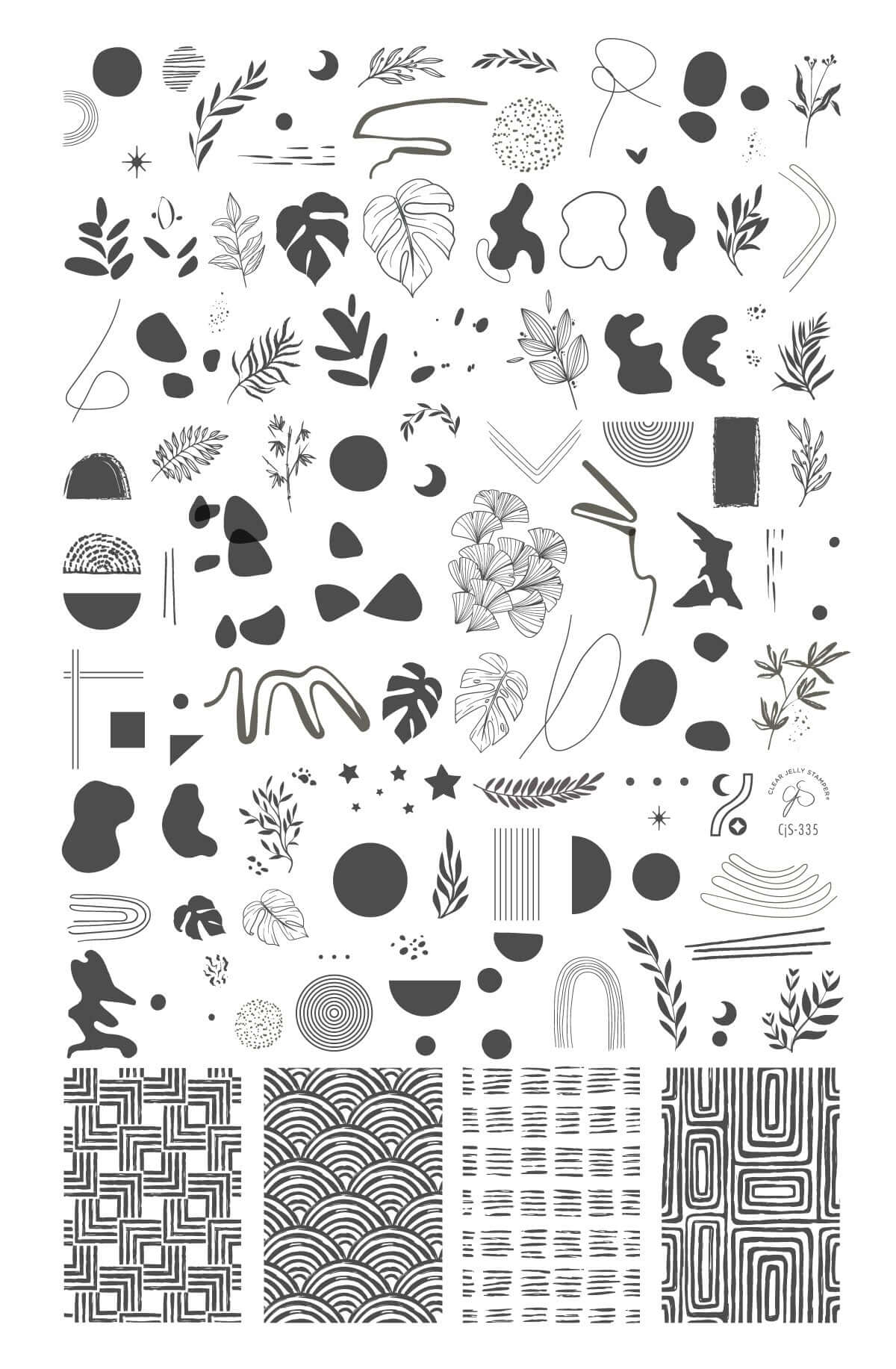 Modern Muse 2 (CJS-335) Steel Nail Art Layered Stamping Plate