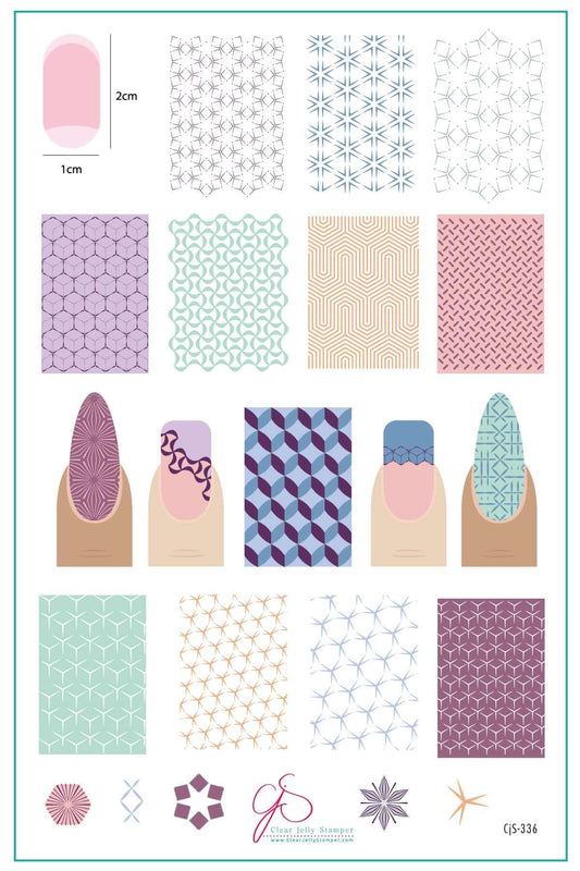 Think Outside the Box (CJS-336) Steel Nail Art Layered Stamping Plate