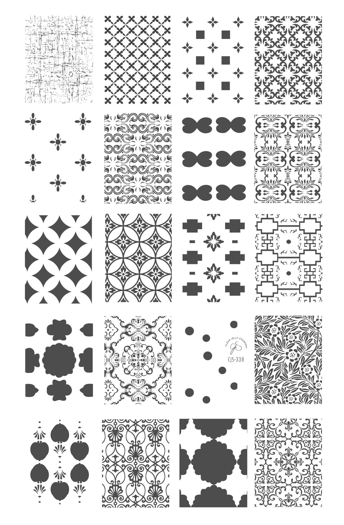 Full Nail Fab - Blissful Baroque (CJS-338) Steel Nail Art Layered Stamping Plate