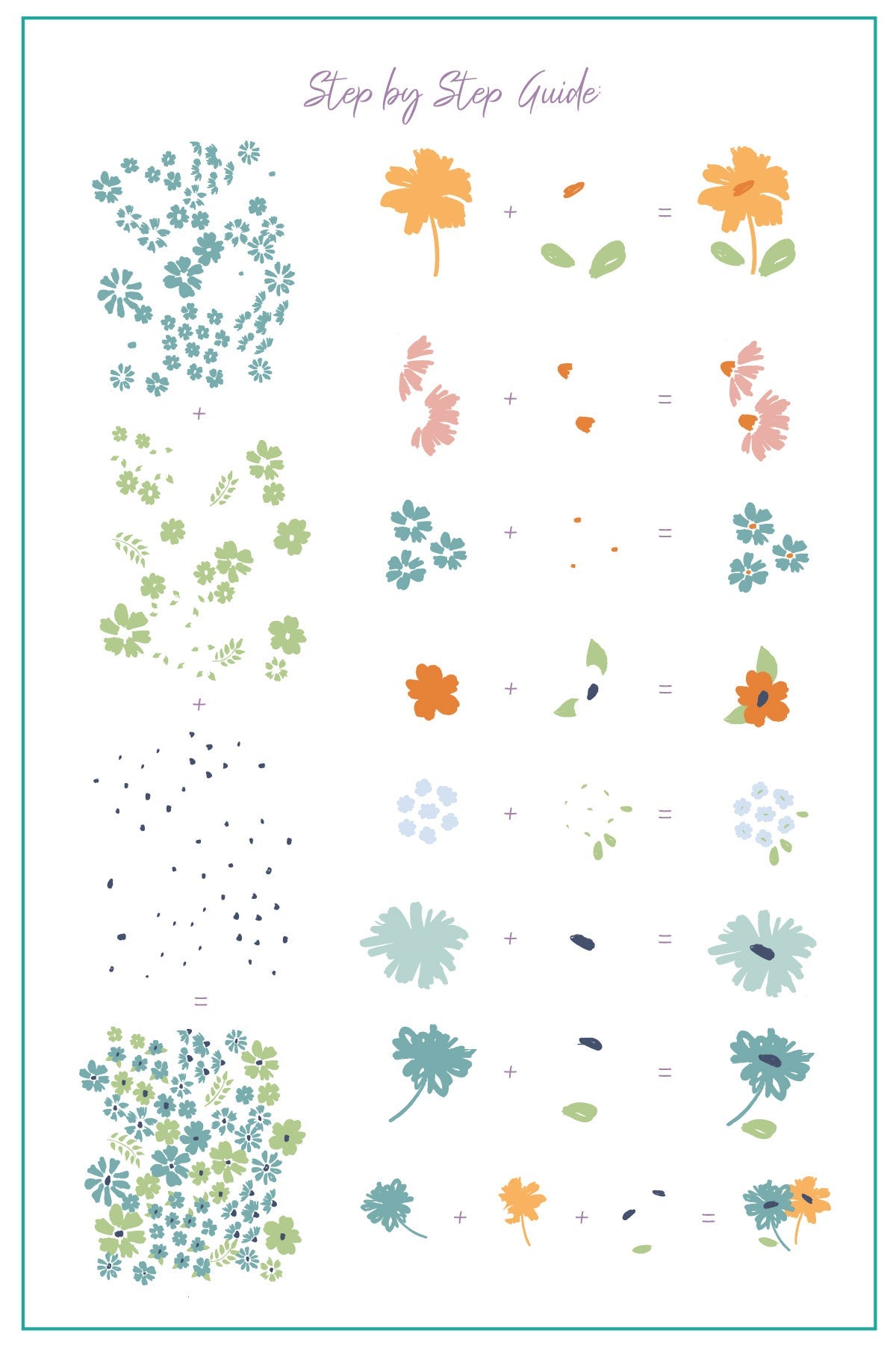 Beautiful Blossom (CjS-346) Steel Nail Art Layered Stamping Plate