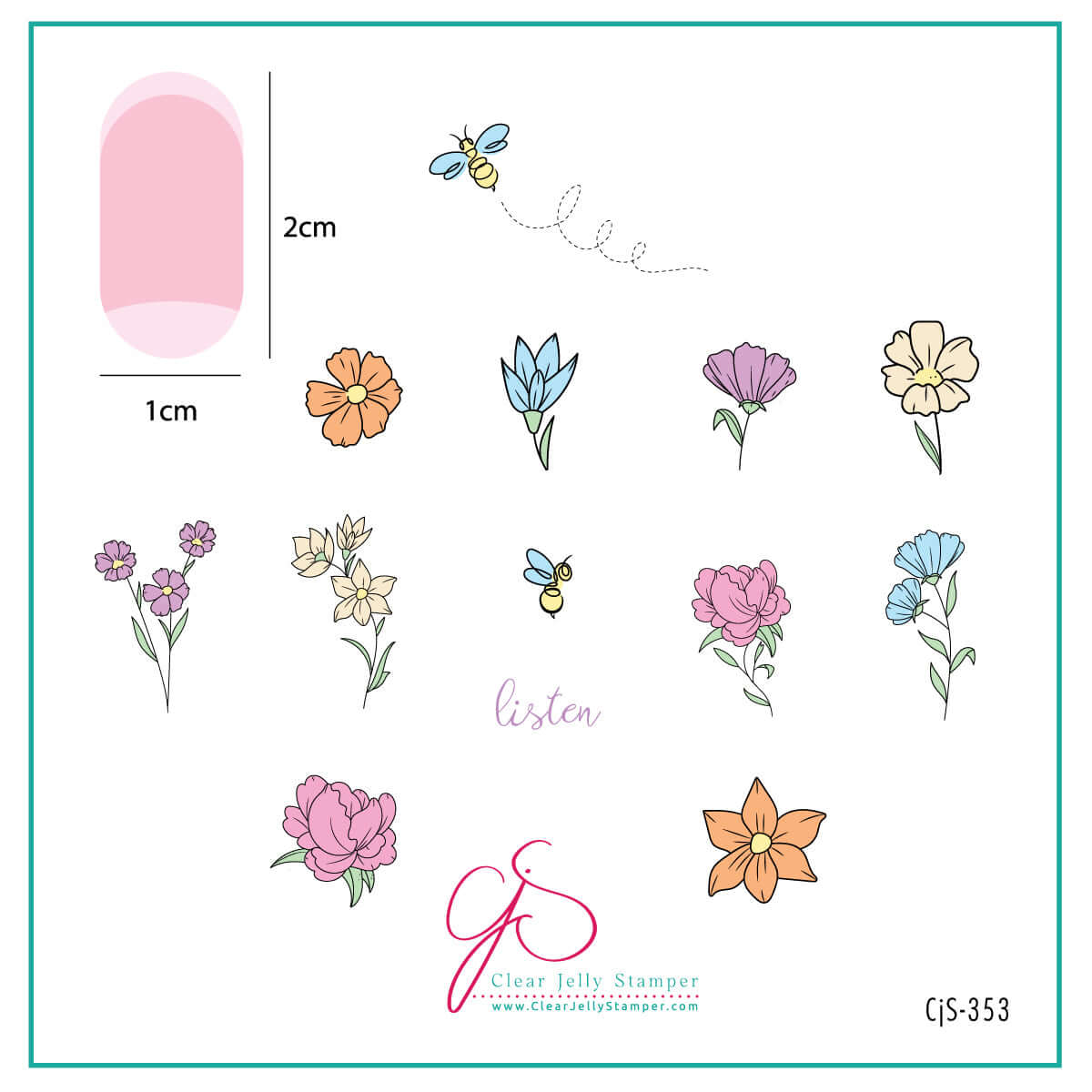 Take Your Pick (CjS-353) Steel Nail Art Layered Stamping Plate