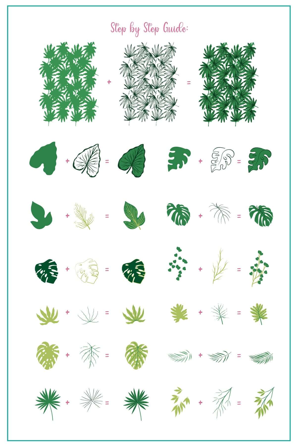 Lush Leaves (CjS-357) Steel Nail Art Layered Stamping Plate