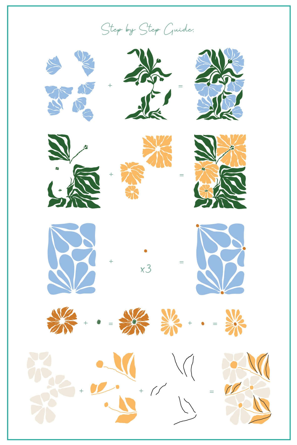 Inspire-Floral (CjS-364) Steel Nail Art Layered Stamping Plate