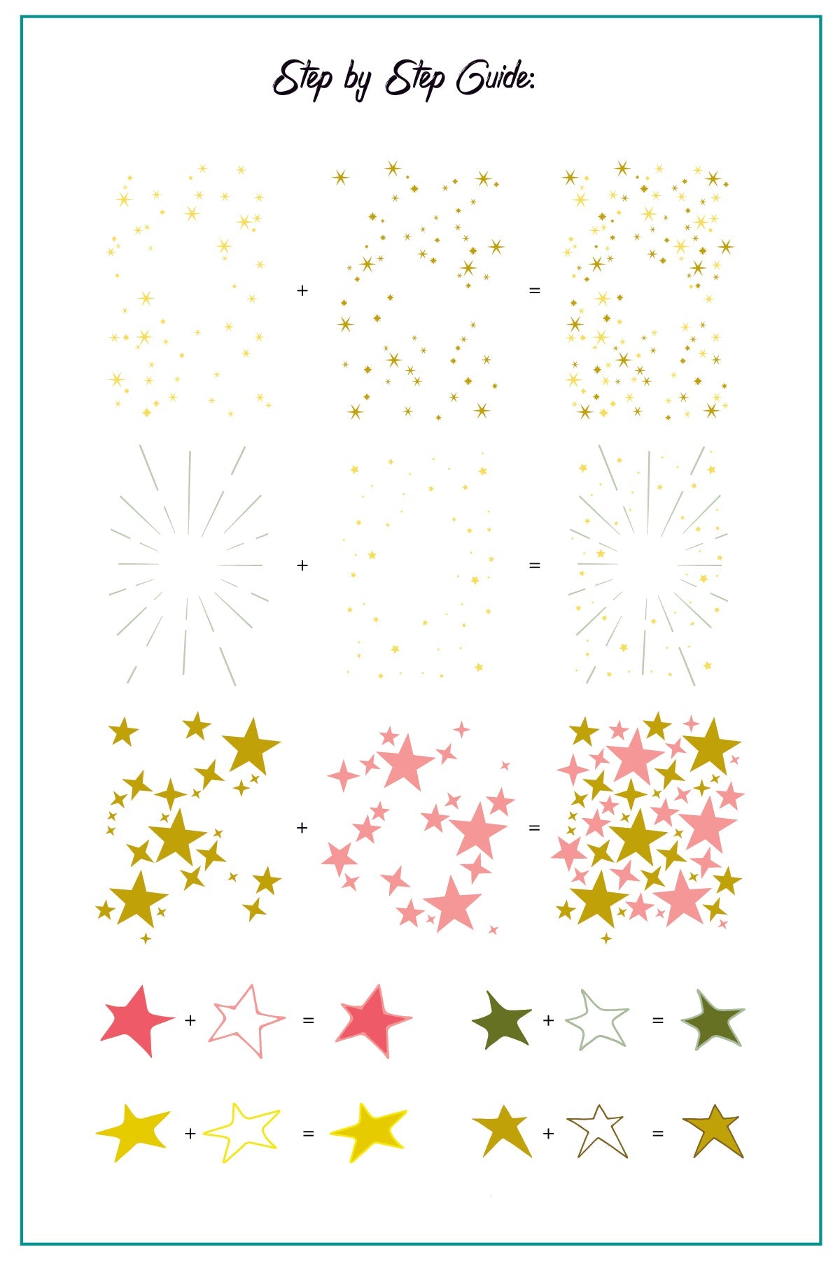 Twinkle Twinkle (CjS-384) Steel Nail Art Layered Stamping Plate