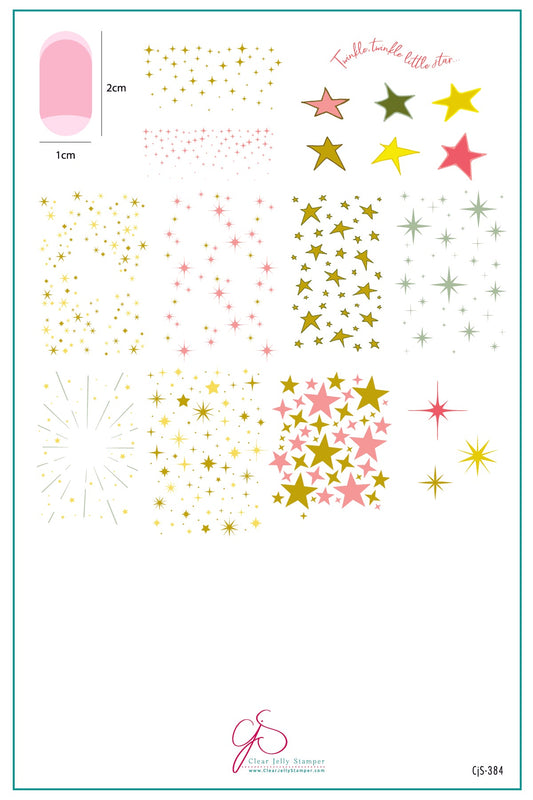 Twinkle Twinkle (CjS-384) Steel Nail Art Layered Stamping Plate