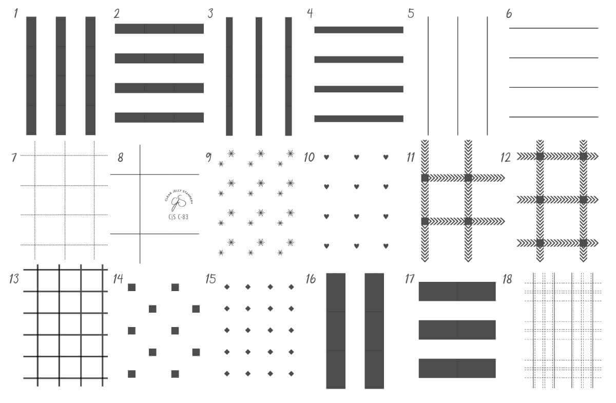 Festive Plaid - One (CjSC-83) Steel Nail Art Layered Stamping Plate