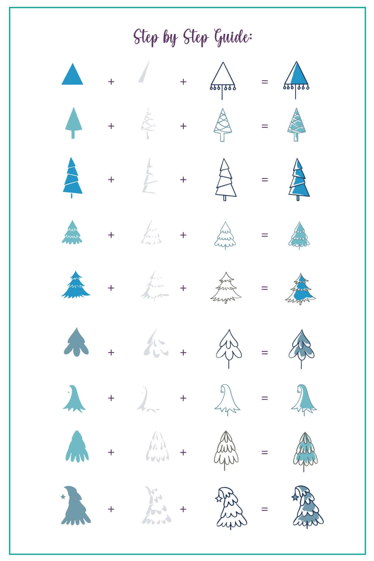Frosty Forest (CjSC-86) Steel Nail Art Layered Stamping Plate
