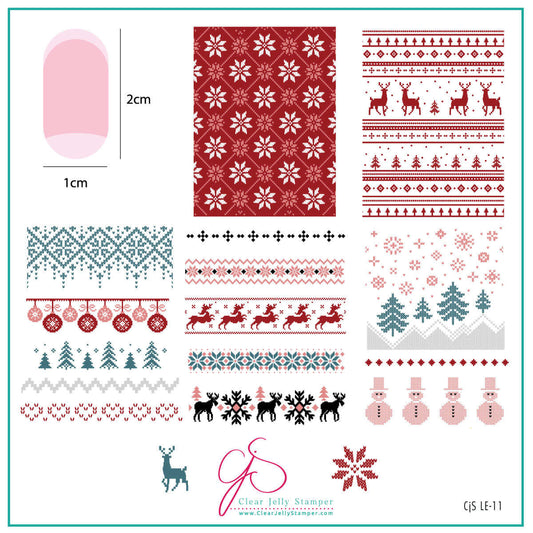 Reindeer Sweater (CjSLE-11) Steel Nail Art Layered Stamping Plate