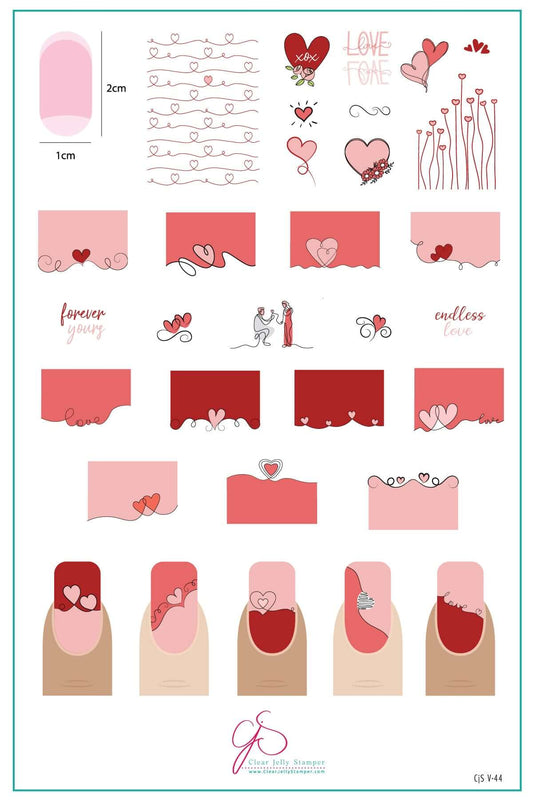Forever Yours (CjSV-44) Steel Nail Art Stamping Plate