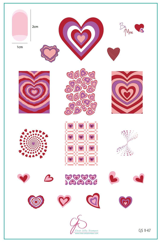 Heart's Desire (CjSV-47) Steel Nail Art Stamping Plate