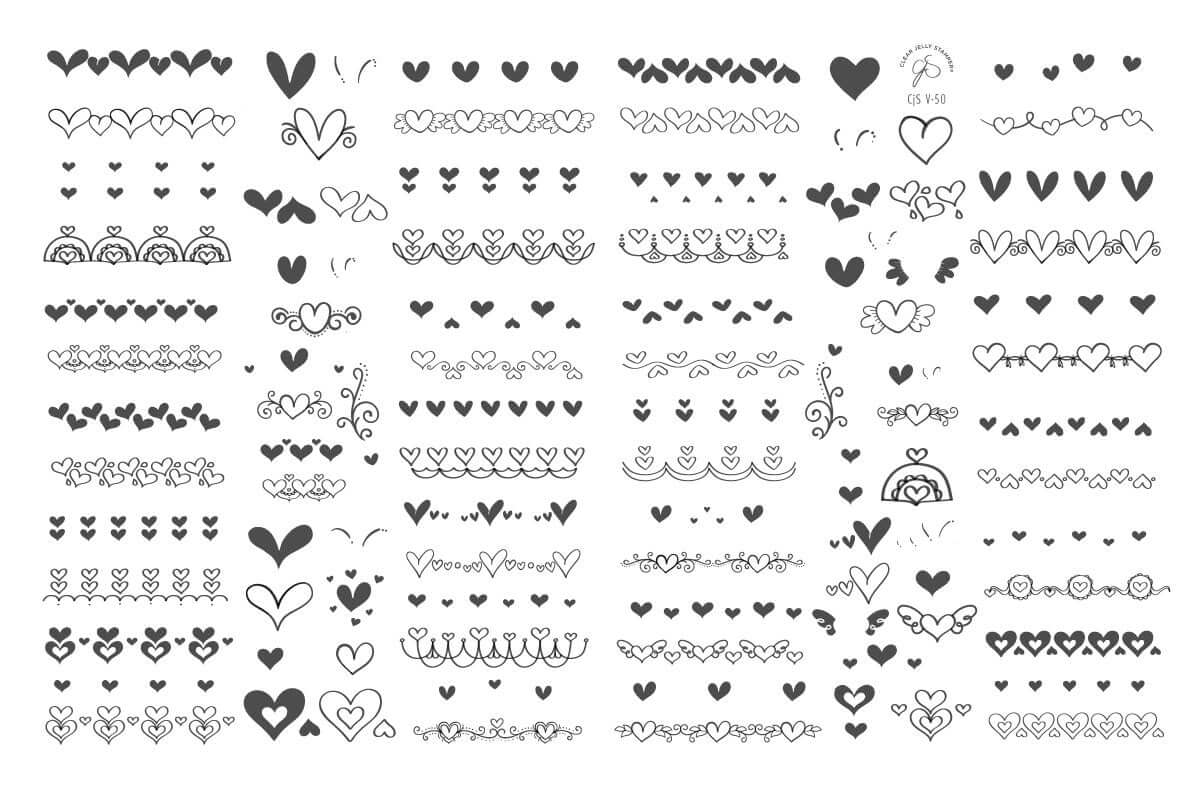 Love Connection (CjSV-50) Steel Nail Art Stamping Plate