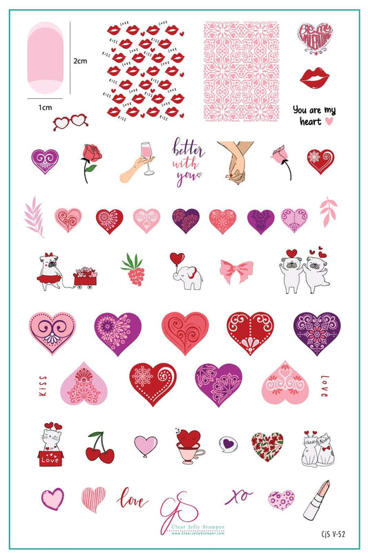 Better with You (CjSV-52) Steel Nail Art Layered Stamping Plate