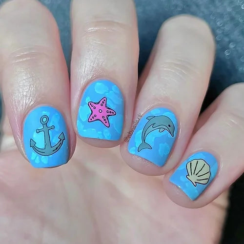 Coastal Cowgirl (BS-01) Steel Nail Art Stamping Plate
