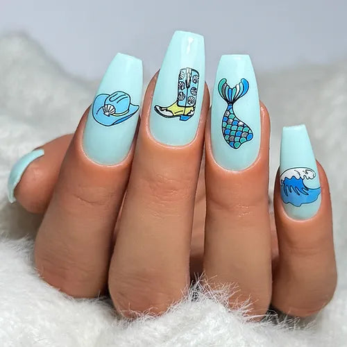 Coastal Cowgirl (BS-01) Steel Nail Art Stamping Plate