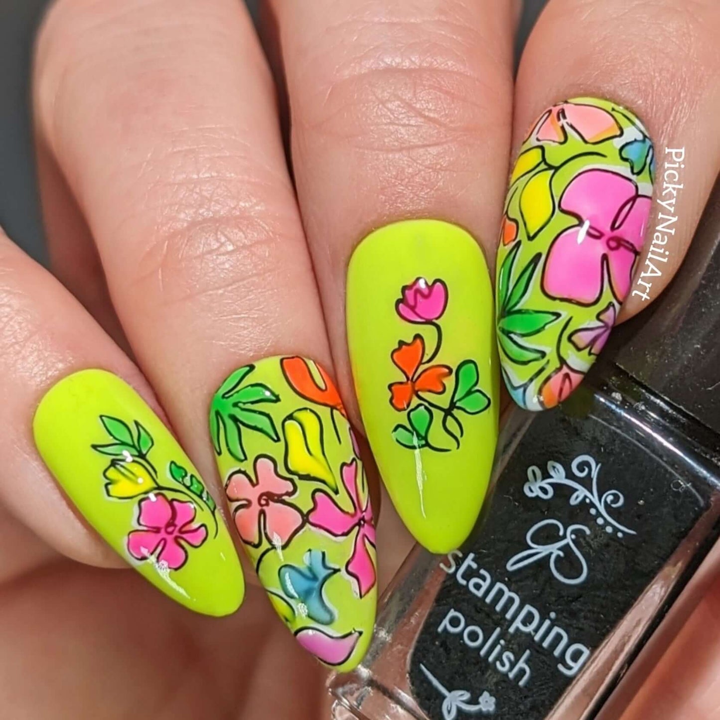 Coloring Book - Floral (CJS-332) Steel Nail Art Layered Stamping Plate