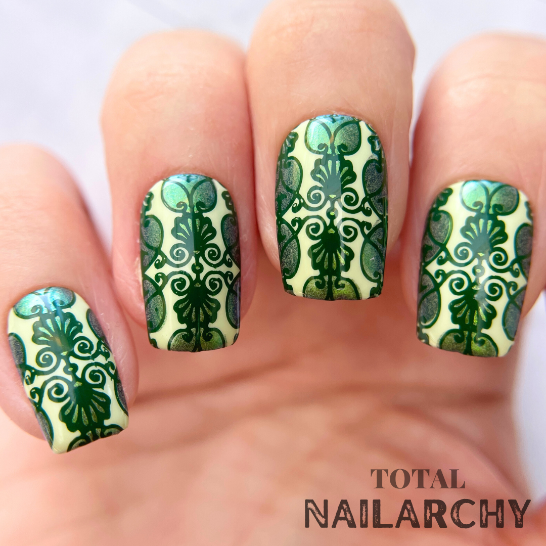 Full Nail Fab - Blissful Baroque (CJS-338) Steel Nail Art Layered Stamping Plate