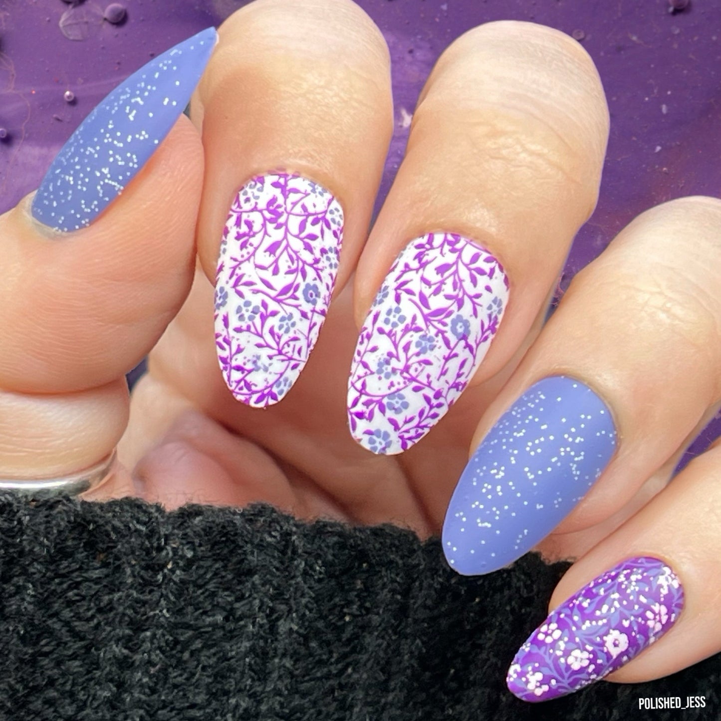 Full Nail Fab - Floral Baroque Geo (CJS-339) Steel Nail Art Layered Stamping Plate